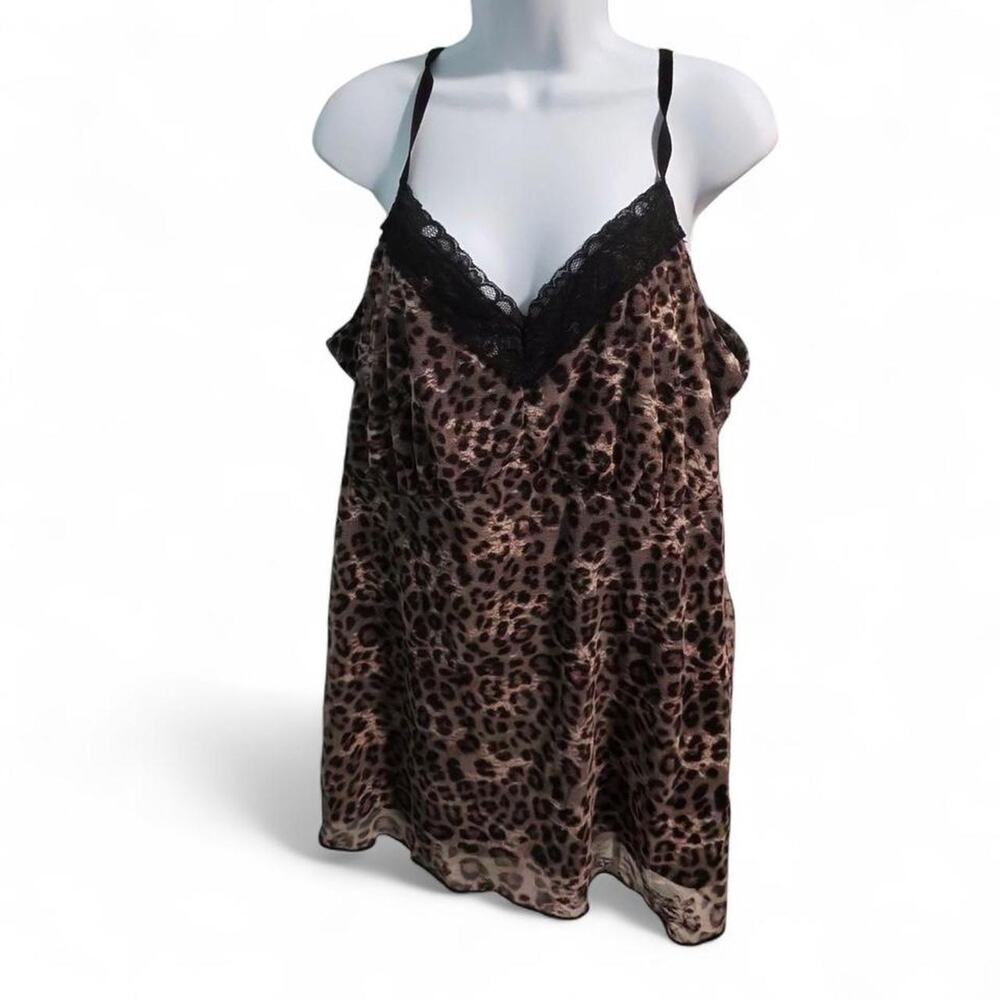 Torrid Brown Leopard Print Lace Cami Top - Size [Torrid 2 / 2X] - New With Tags